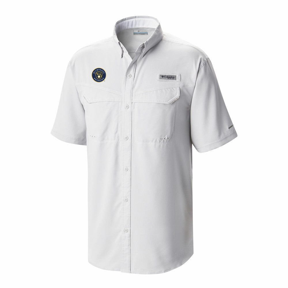 Milwaukee Brewers Omni-Wick Low Drag Offshore Button-Up Shirt White