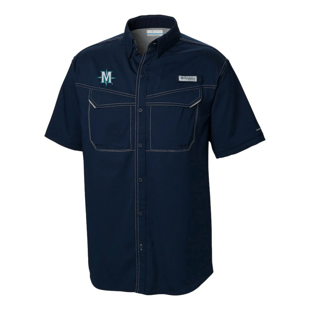 Seattle Mariners Omni-Wick Low Drag Offshore Button-Up Shirt Navy