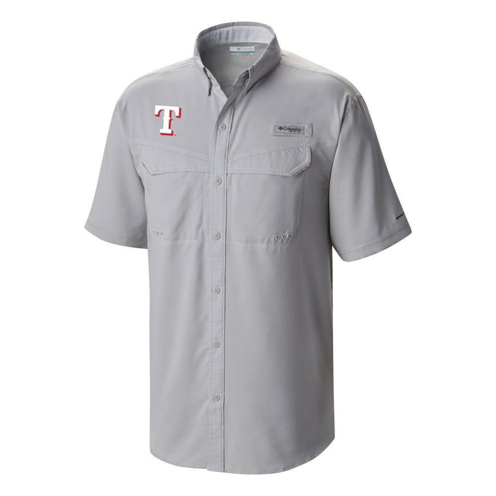 Texas Rangers Omni-Wick Low Drag Offshore Button-Up Shirt Gray