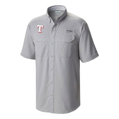 Texas Rangers Omni-Wick Low Drag Offshore Button-Up Shirt Gray