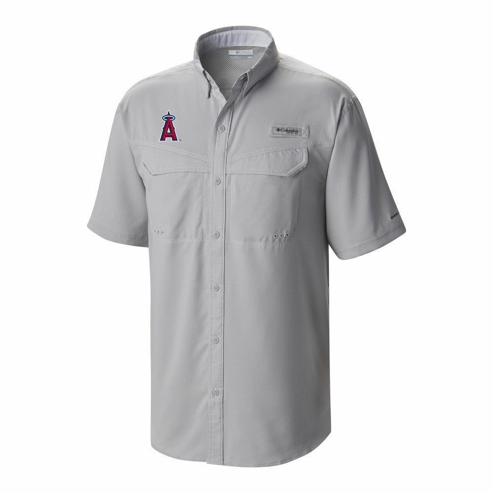 Los Angeles Angels Omni-Wick Low Drag Offshore Button-Up Shirt Gray