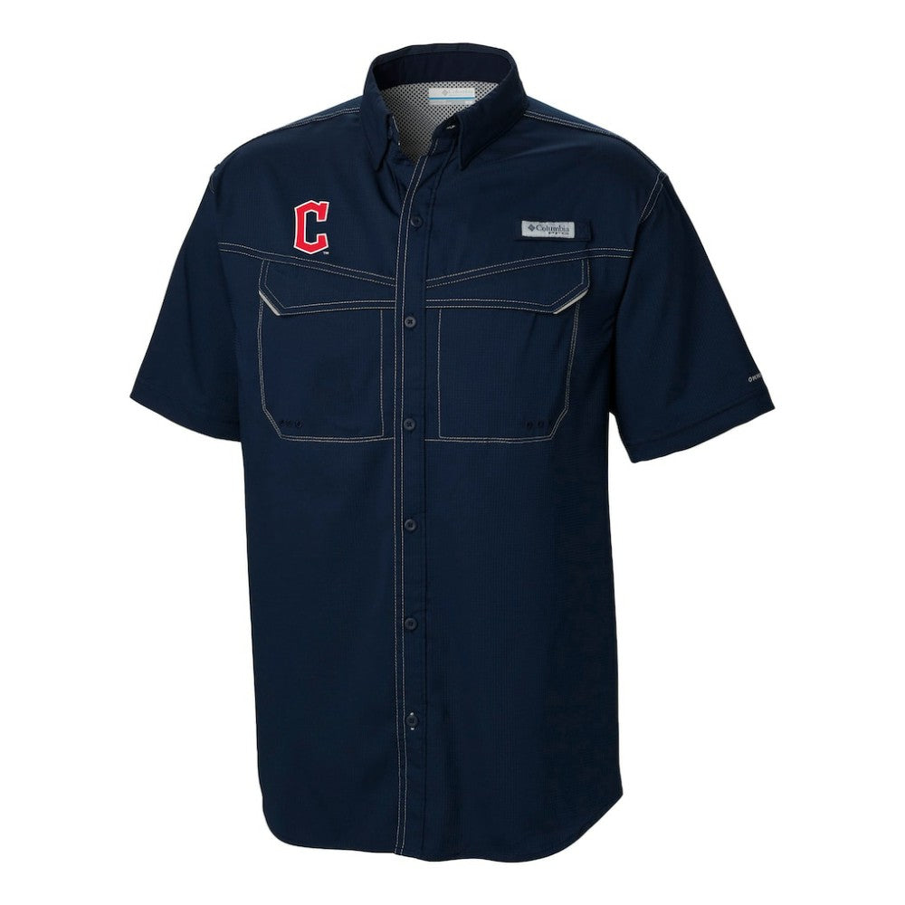Cleveland Guardians Omni-Wick Low Drag Offshore Button-Up Shirt Navy