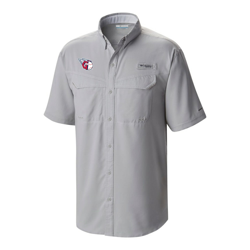 Cleveland Guardians Omni-Wick Low Drag Offshore Button-Up Shirt Gray