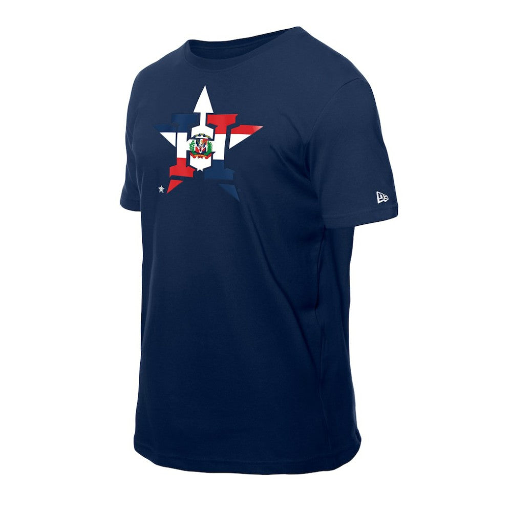 Houston Astros Dominican Republic Flag Logo T-Shirt Navy