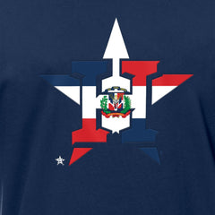 Houston Astros Dominican Republic Flag Logo T-Shirt Navy