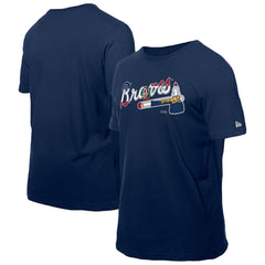 Atlanta Braves Dominican Republic Flag Logo T-Shirt Navy