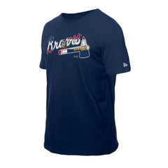 Atlanta Braves Dominican Republic Flag Logo T-Shirt Navy