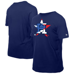 Houston Astros Puerto Rican Flag Logo T-Shirt Navy