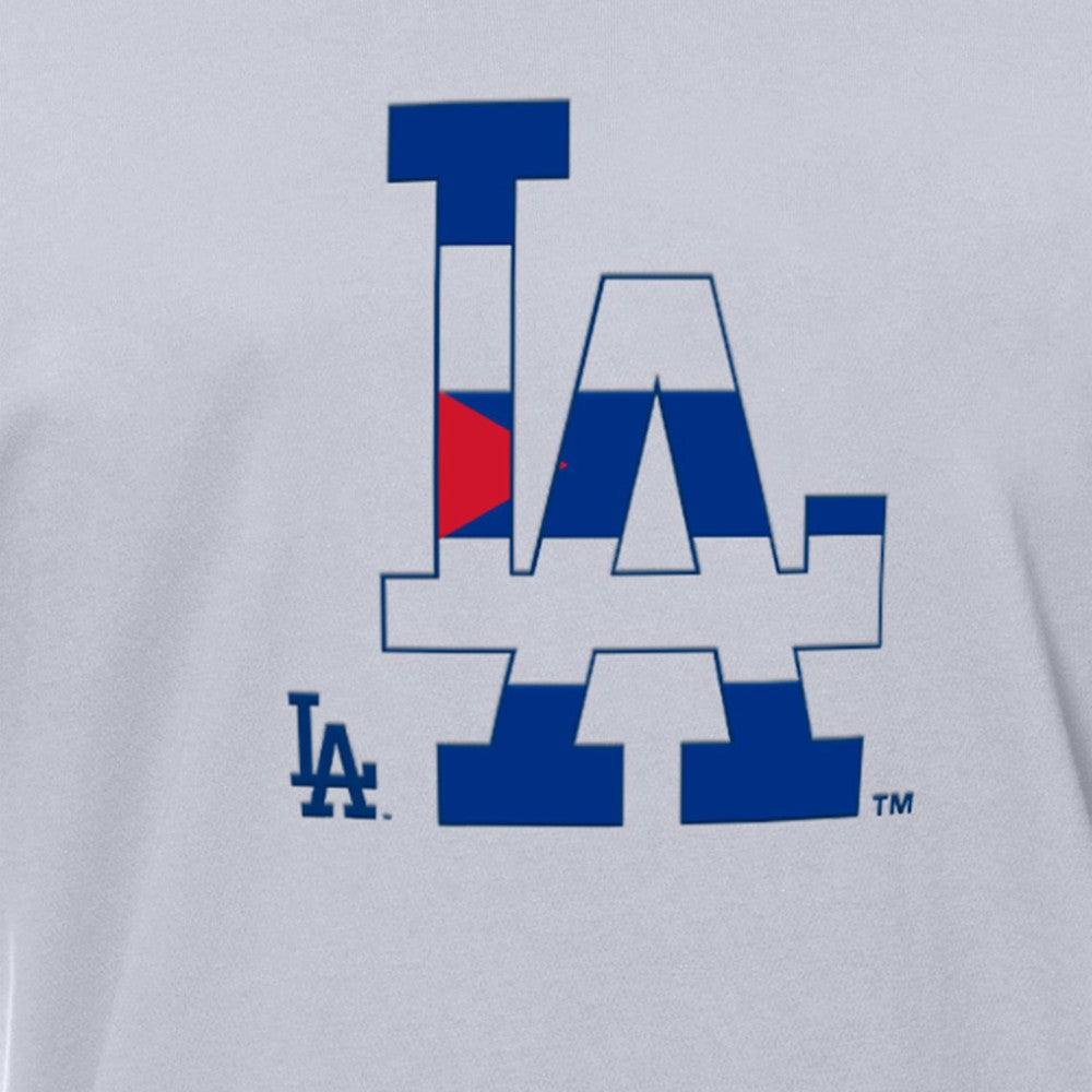 Los Angeles Dodgers Cuban Flag Logo T-Shirt White