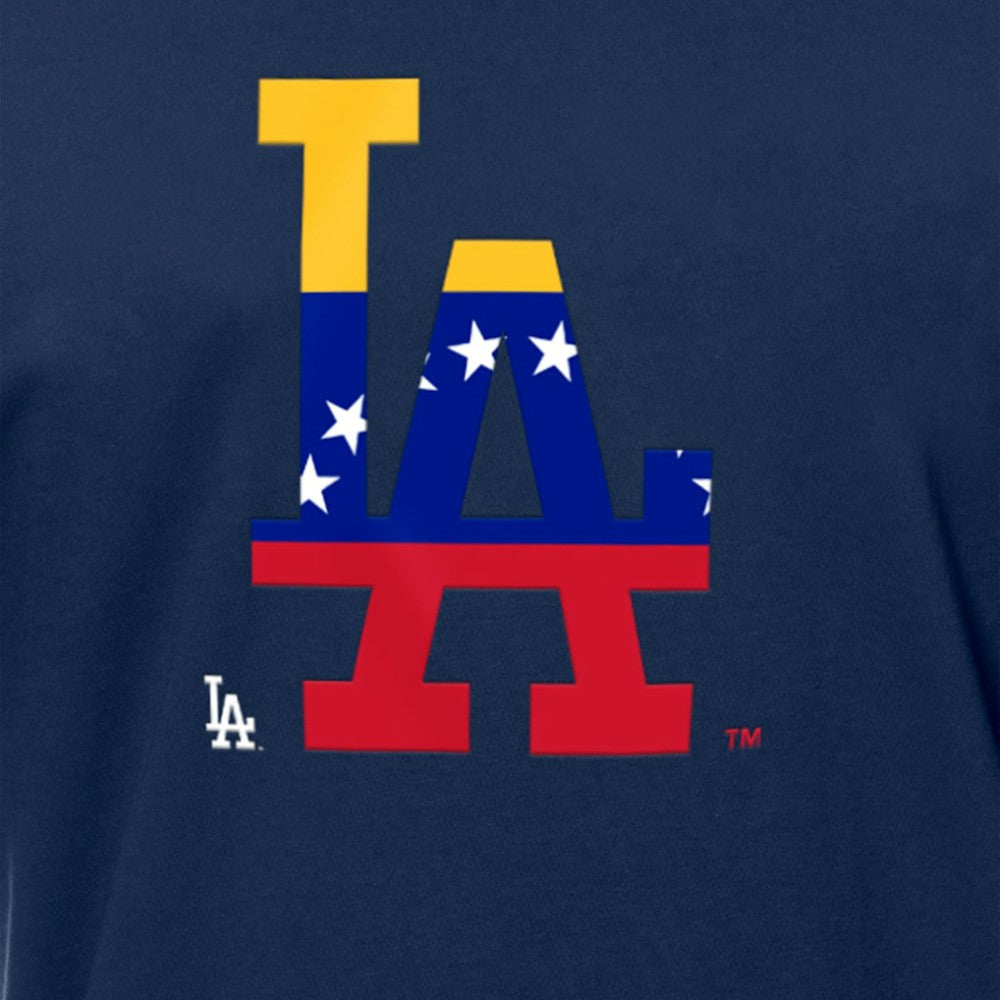 Los Angeles Dodgers Venezuelan Flag Logo T-Shirt Navy