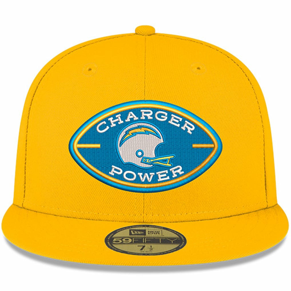 Los Angeles Chargers New Era Charger Power 59FIFTY Fitted Hat - Gold on sale