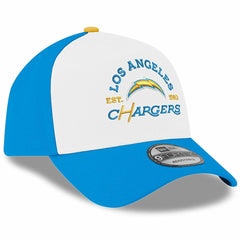 Los Angeles Chargers New Era Charger Power A-Frame 9FORTY Adjustable Hat - White/Powder Blue for sale