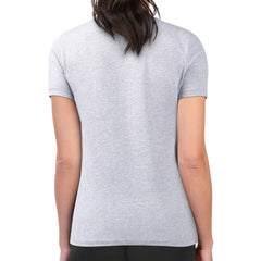 Los Angeles Angels G-III 4Her by Carl Banks Women's Super-Slim Fit Lightweight Shadow Logo Graphic T-Shirt Heather Gray
