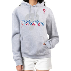 Philadelphia Phillies G-III 4Her by Carl Banks Women's Shadow Logo Graphic Pullover Hoodie Heather Gray