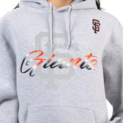 San Francisco Giants G-III 4Her by Carl Banks Women's Shadow Logo Graphic Pullover Hoodie Heather Gray