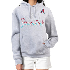 Arizona Diamondbacks G-III 4Her by Carl Banks Women's Shadow Logo Graphic Pullover Hoodie Heather Gray