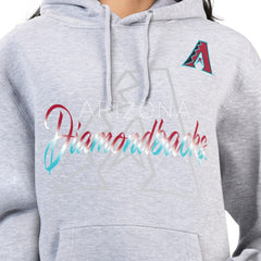 Arizona Diamondbacks G-III 4Her by Carl Banks Women's Shadow Logo Graphic Pullover Hoodie Heather Gray