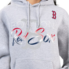 Boston Red Sox G-III 4Her by Carl Banks Women's Shadow Logo Graphic Pullover Hoodie Heather Gray