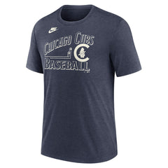 Chicago Cubs Local Hometown Tri-Blend T-Shirt Heather Navy