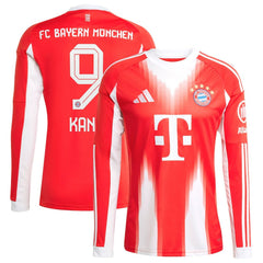 Harry Kane Bayern Munich 2025/26 Home Replica Long Sleeve Jersey - Red cheap