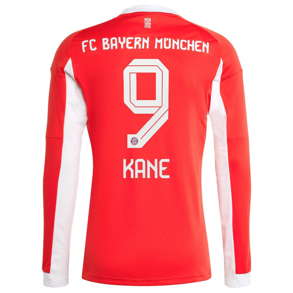Harry Kane Bayern Munich 2025/26 Home Replica Long Sleeve Jersey - Red cheap