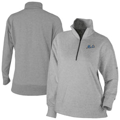 New York Mets Women's Birchwood Hills Quarter-Zip Pullover Gray