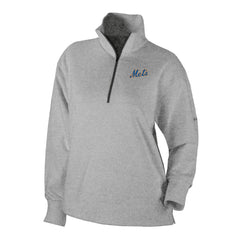 New York Mets Women's Birchwood Hills Quarter-Zip Pullover Gray