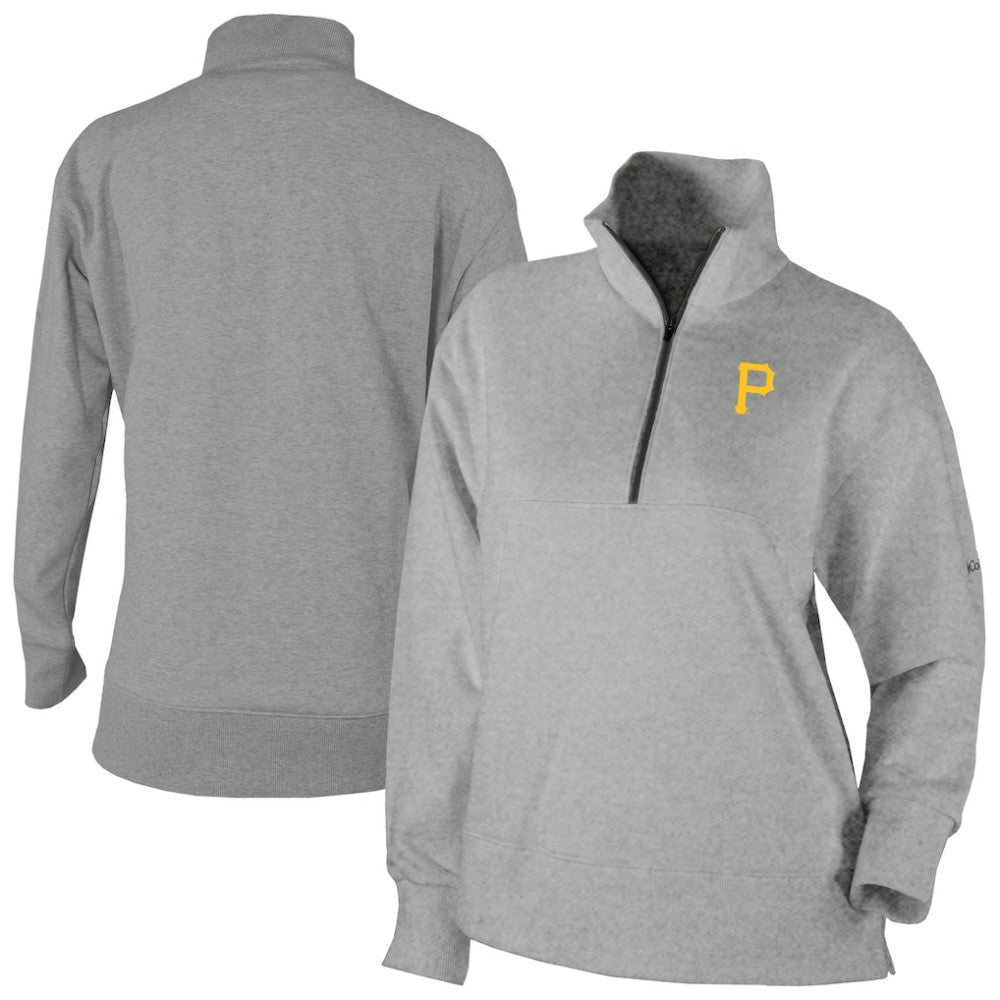 Pittsburgh Pirates Women's Birchwood Hills Quarter-Zip Pullover Gray