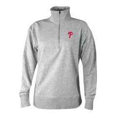 Philadelphia Phillies Women's Birchwood Hills Quarter-Zip Pullover Gray
