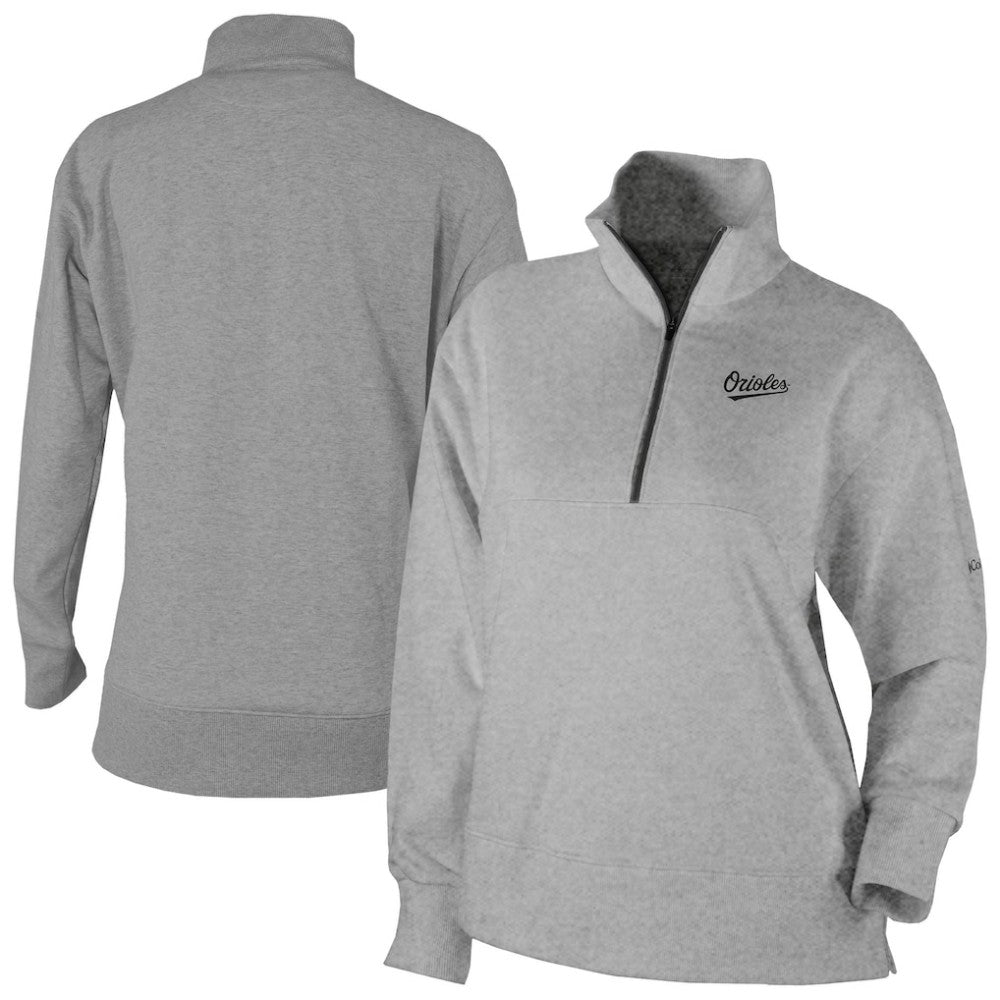 Baltimore Orioles Women's Birchwood Hills Quarter-Zip Pullover Gray
