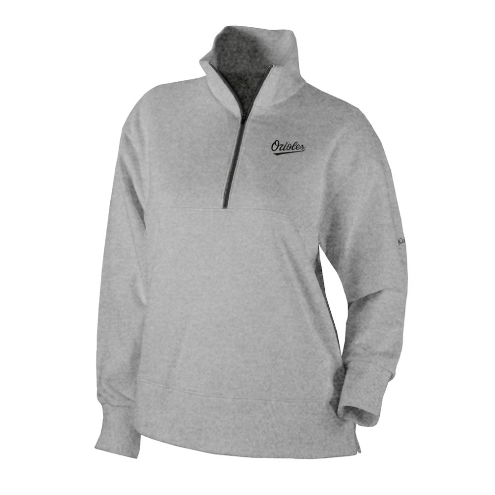 Baltimore Orioles Women's Birchwood Hills Quarter-Zip Pullover Gray