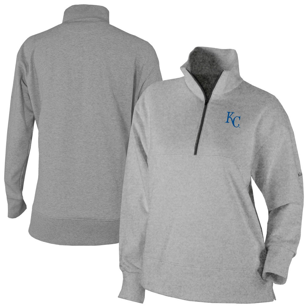 Kansas City Royals Women's Birchwood Hills Quarter-Zip Pullover Gray