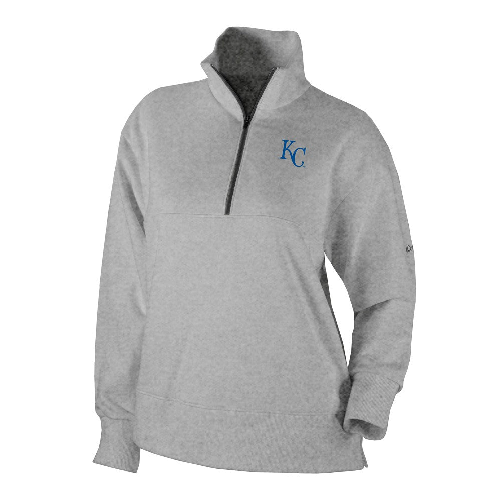 Kansas City Royals Women's Birchwood Hills Quarter-Zip Pullover Gray