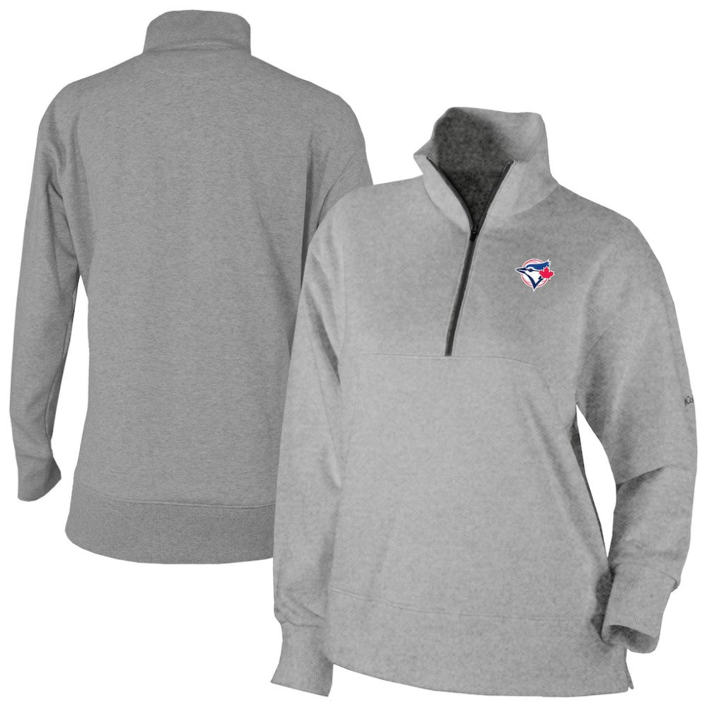 Toronto Blue Jays Women's Birchwood Hills Quarter-Zip Pullover Gray