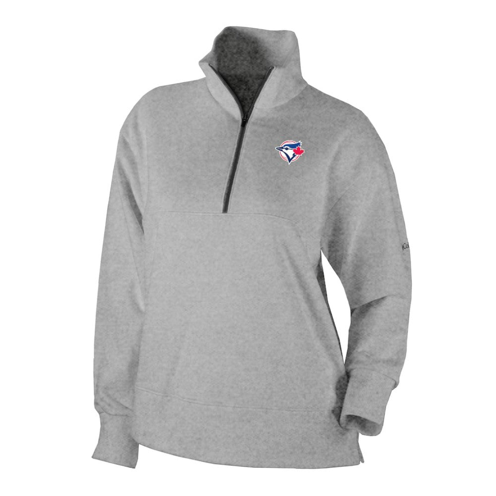 Toronto Blue Jays Women's Birchwood Hills Quarter-Zip Pullover Gray