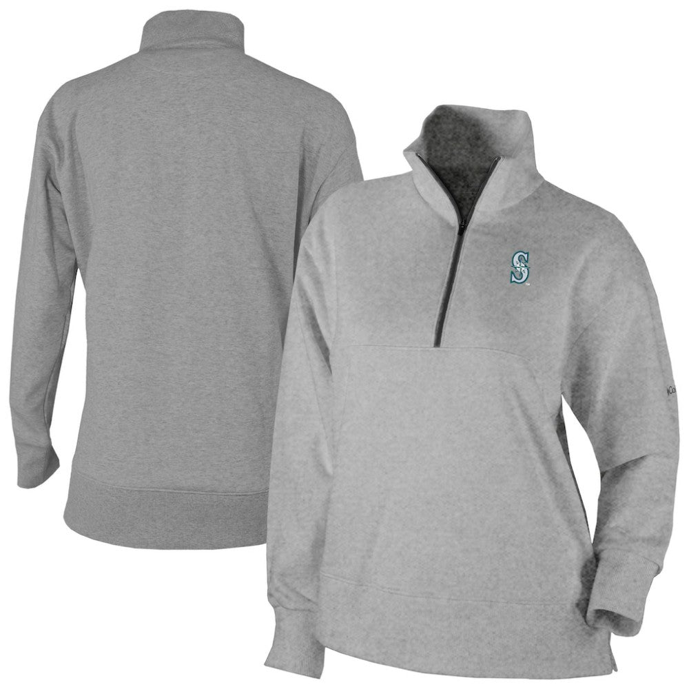 Seattle Mariners Women's Birchwood Hills Quarter-Zip Pullover Gray