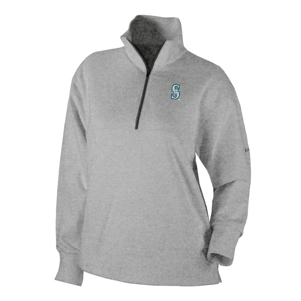 Seattle Mariners Women's Birchwood Hills Quarter-Zip Pullover Gray