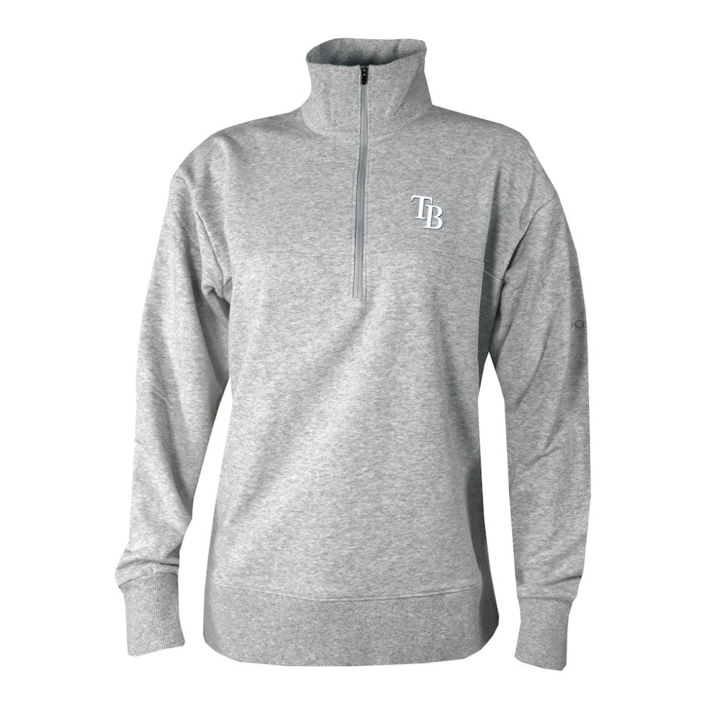 Tampa Bay Rays Women's Birchwood Hills Quarter-Zip Pullover Gray