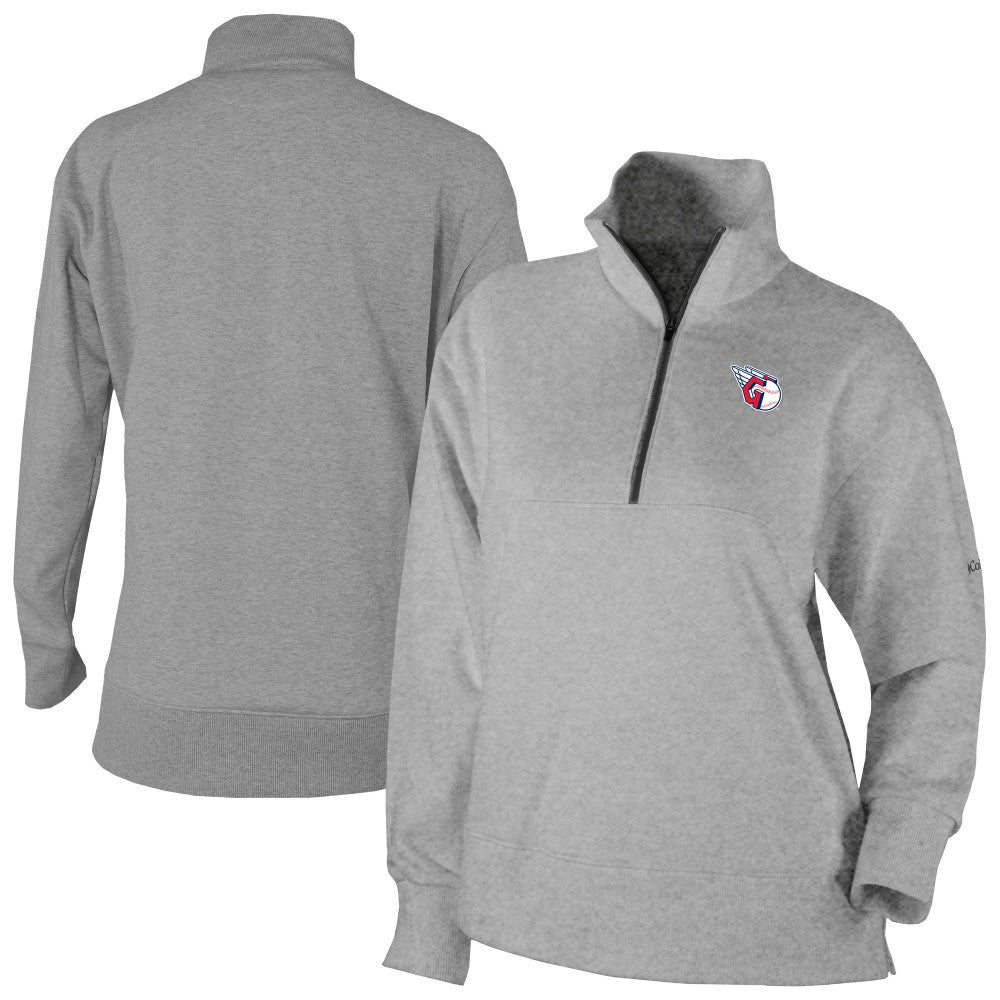 Cleveland Guardians Women's Birchwood Hills Quarter-Zip Pullover Gray