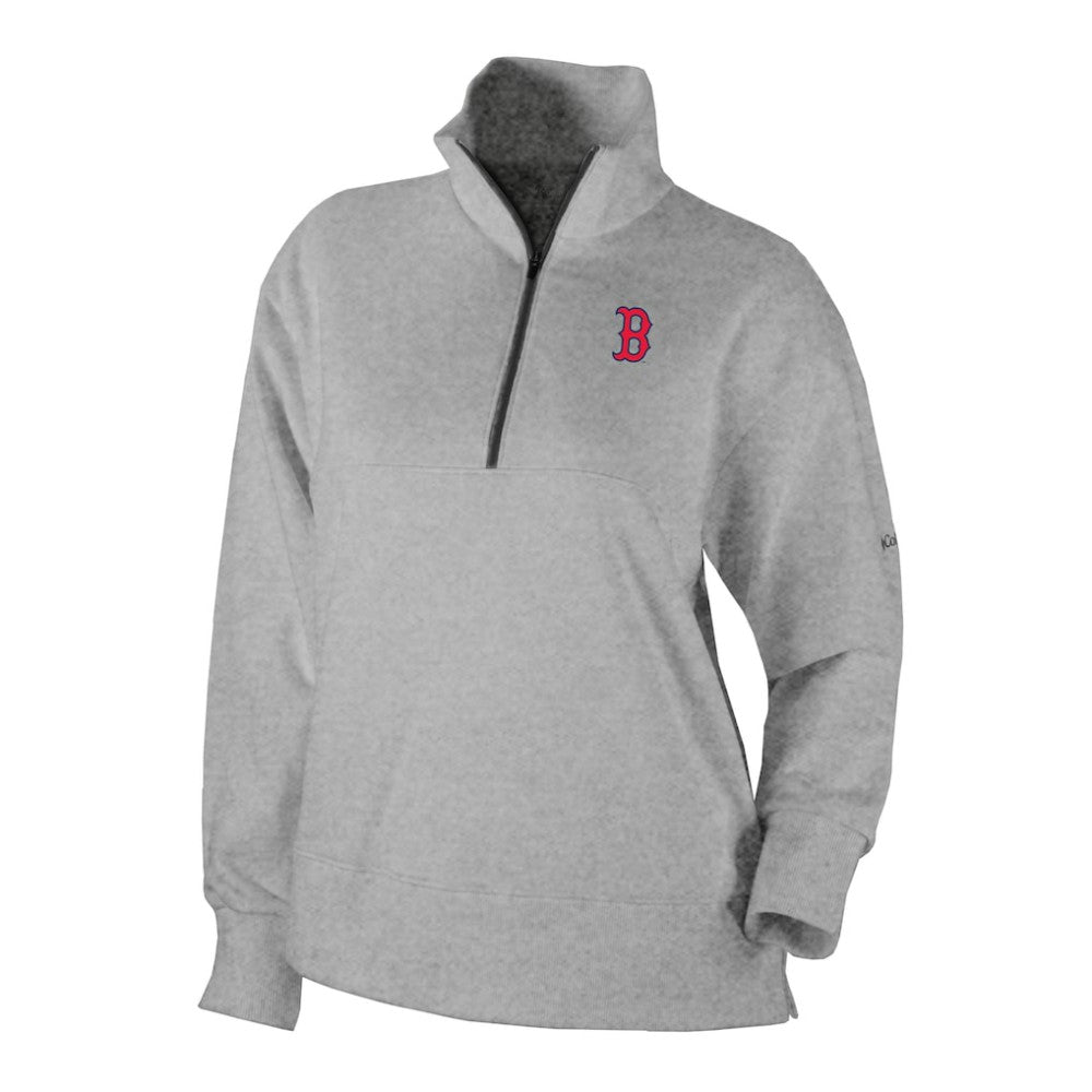 Boston Red Sox Women's Birchwood Hills Quarter-Zip Pullover Gray