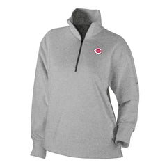 Cincinnati Reds Women's Birchwood Hills Quarter-Zip Pullover Gray