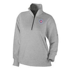 Chicago Cubs Women's Birchwood Hills Quarter-Zip Pullover Gray