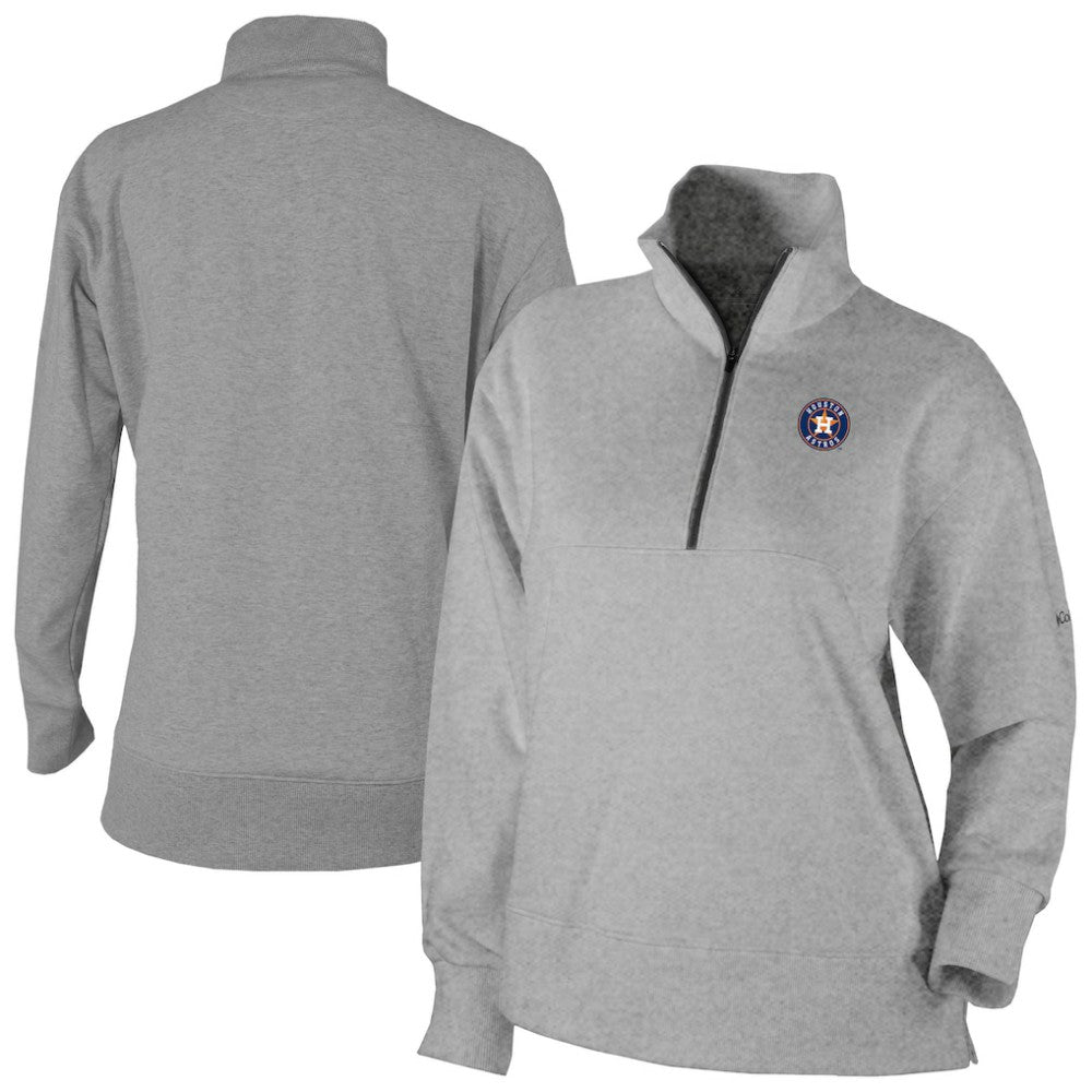 Houston Astros Women's Birchwood Hills Quarter-Zip Pullover Gray