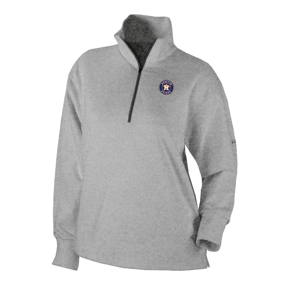 Houston Astros Women's Birchwood Hills Quarter-Zip Pullover Gray