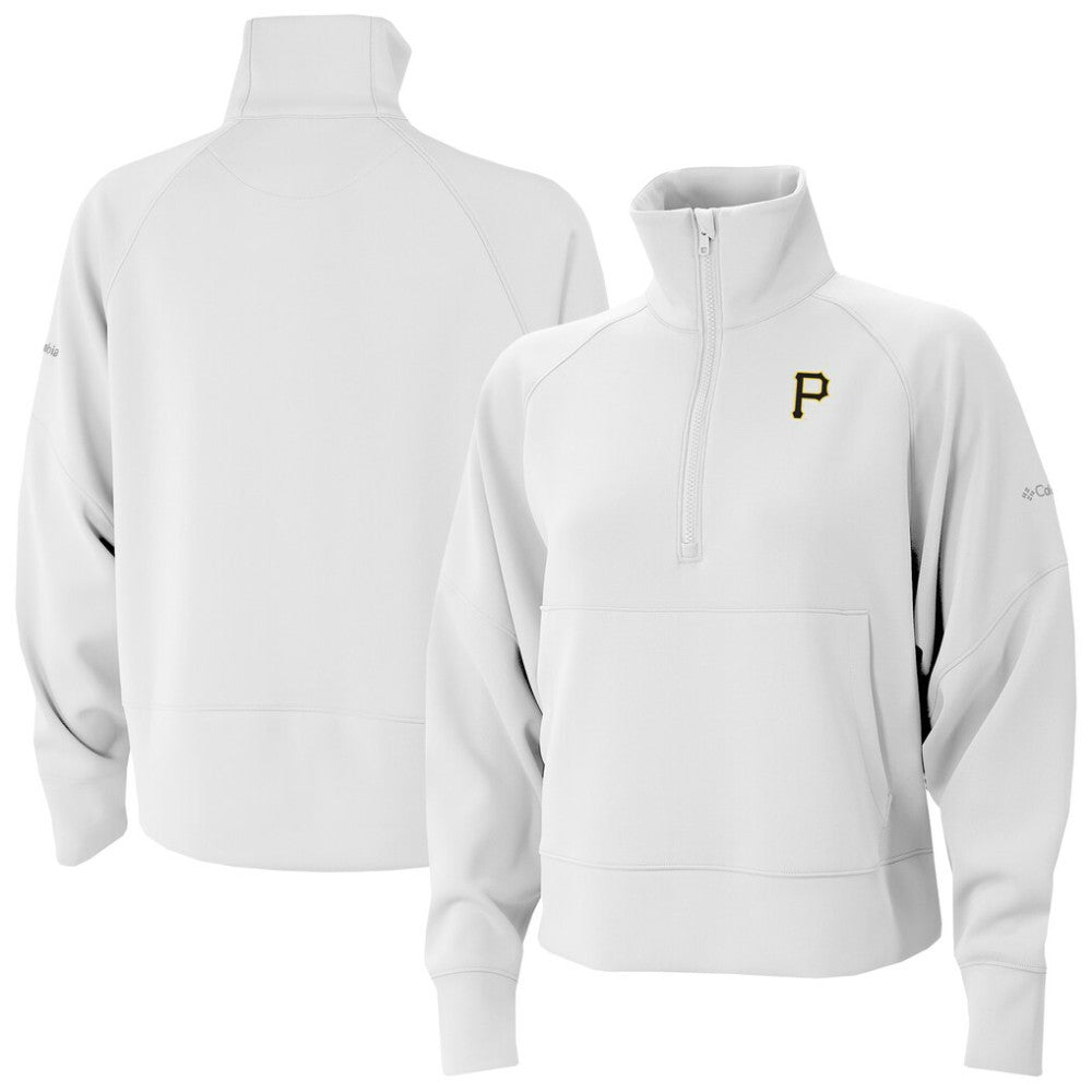 Pittsburgh Pirates Women's Wickhams Hills Raglan Omni-Wick Quarter-Zip Pullover White