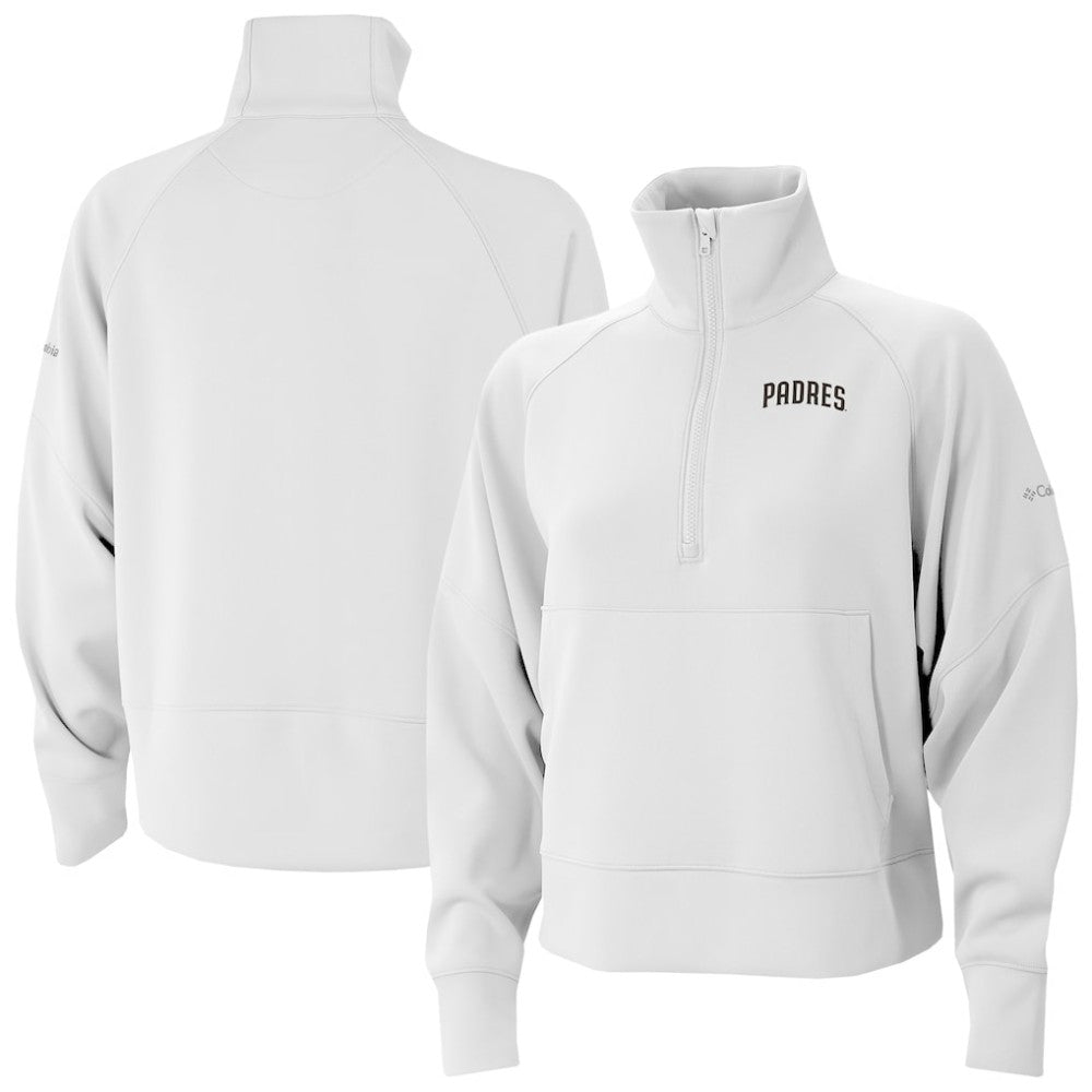 San Diego Padres Women's Wickhams Hills Raglan Omni-Wick Quarter-Zip Pullover White