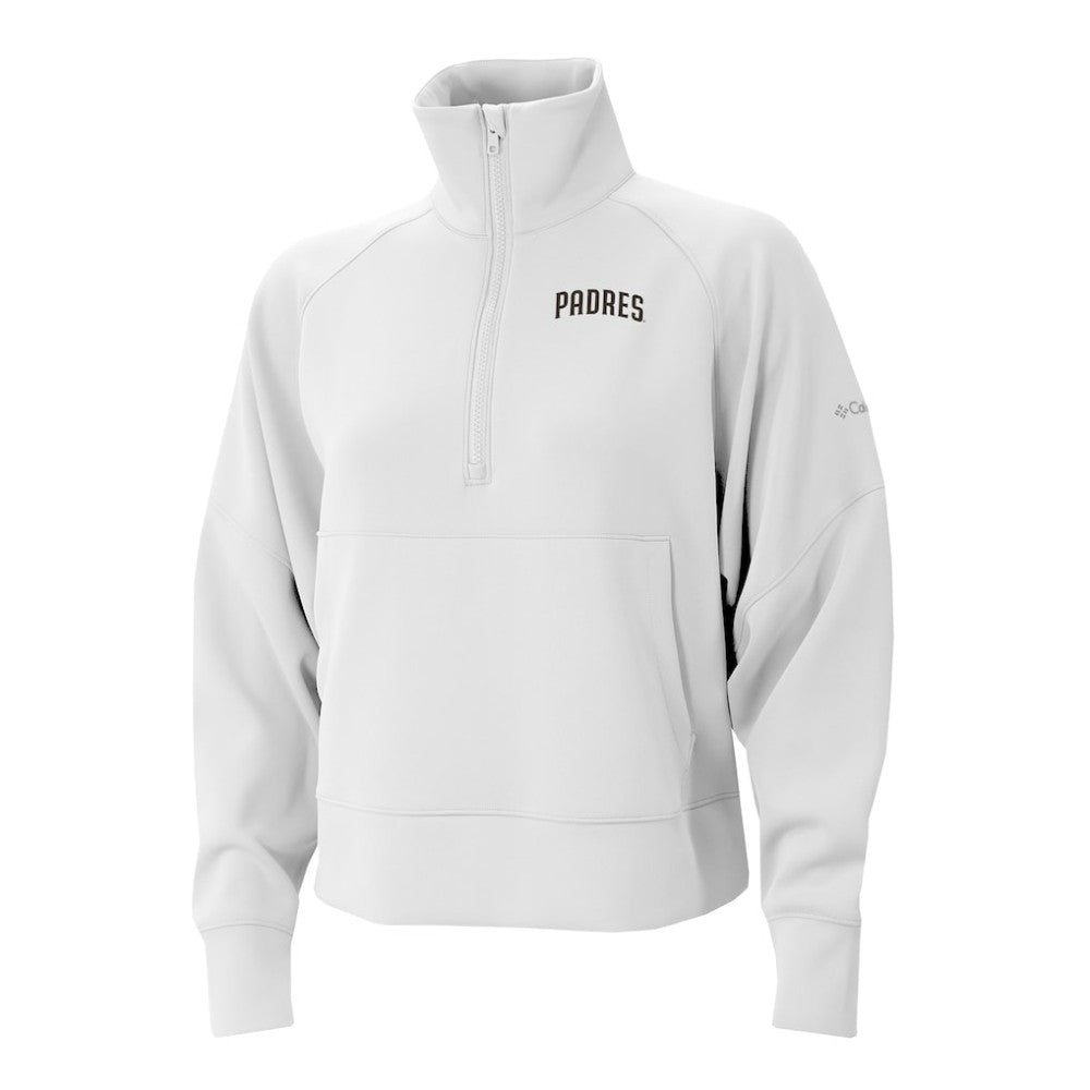 San Diego Padres Women's Wickhams Hills Raglan Omni-Wick Quarter-Zip Pullover White