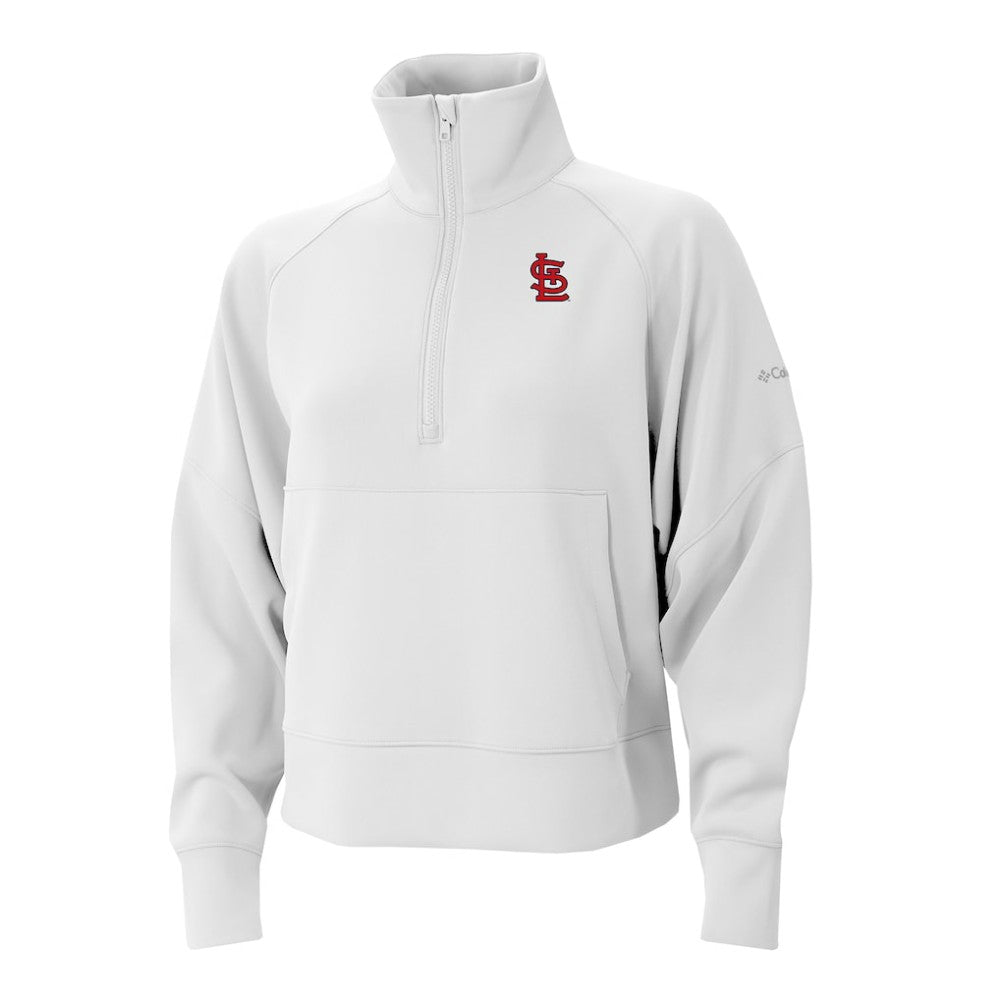 St. Louis Cardinals Women's Wickhams Hills Raglan Omni-Wick Quarter-Zip Pullover White