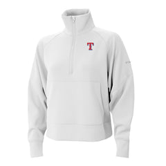 Texas Rangers Women's Wickhams Hills Raglan Omni-Wick Quarter-Zip Pullover White