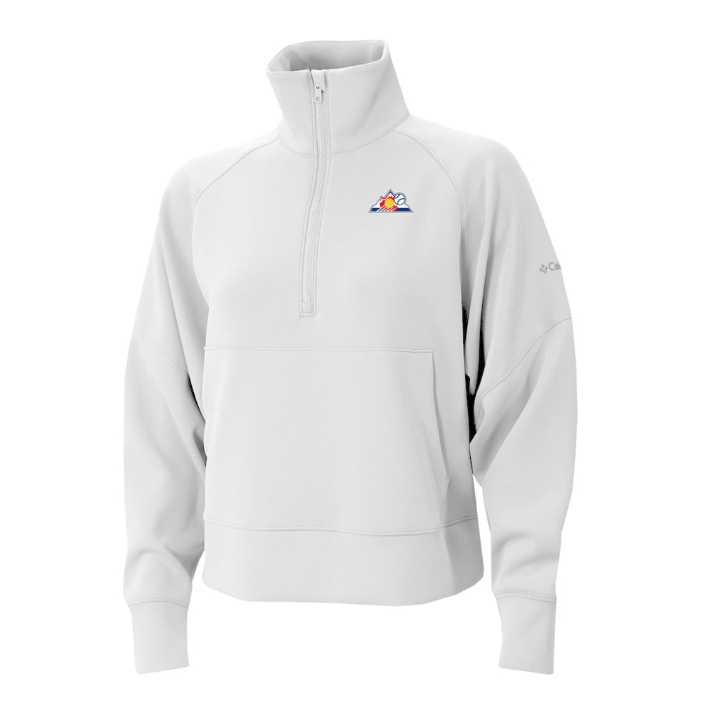 Colorado Rockies Women's Wickhams Hills Raglan Omni-Wick Quarter-Zip Pullover White